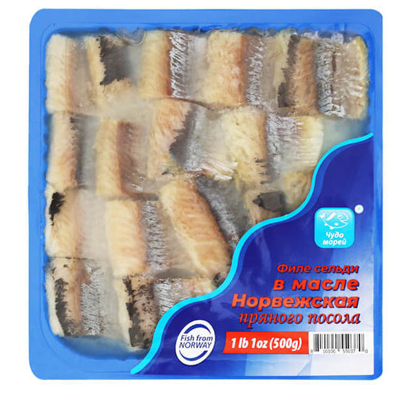 Кусочки филе норвежской сельди – 17,64 унции (500 г)